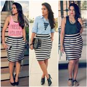 Three Ways To Wear A Striped Skirt by Tanvii in New York,NY