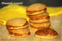 Pineapple Layered Cookies (Eggless/whole wheat) in New York,NY