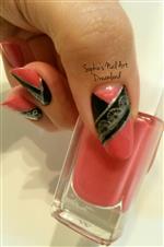 Nail art inspired by a Sari in New York,NY