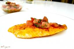 Spiced Tilapia Fish with Fresh Tomato Relish in San Francisco,CA