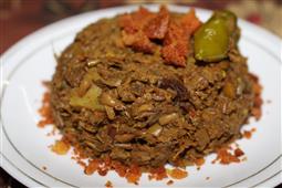 Mochar Ghonto (Dry Banana Flower Curry) in New York,NY