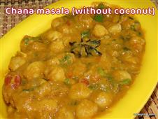 Channa masala without coconut recipe I Chickpea curry without coconut in New York,NY