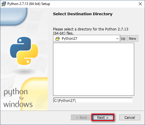 How to install python step 2