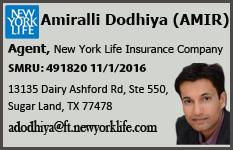 Amir Dodhiya, Agent - New York Life Insurance
